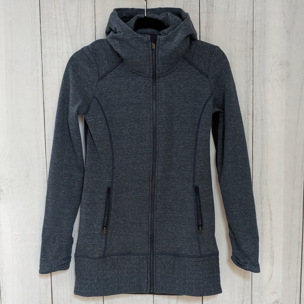 Athleta Dark Gray Hooded Jacket